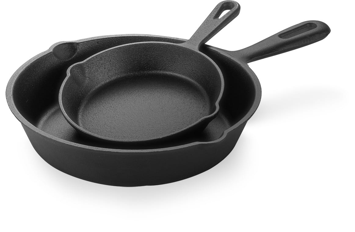 Cast Iron Frying Pan with Wooden Handle product image