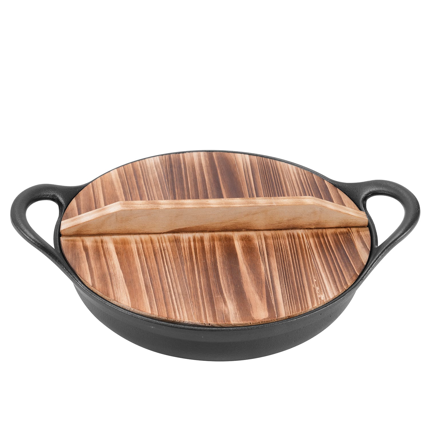 Double-Handle Cast Iron Shallow Pan with Lid product image