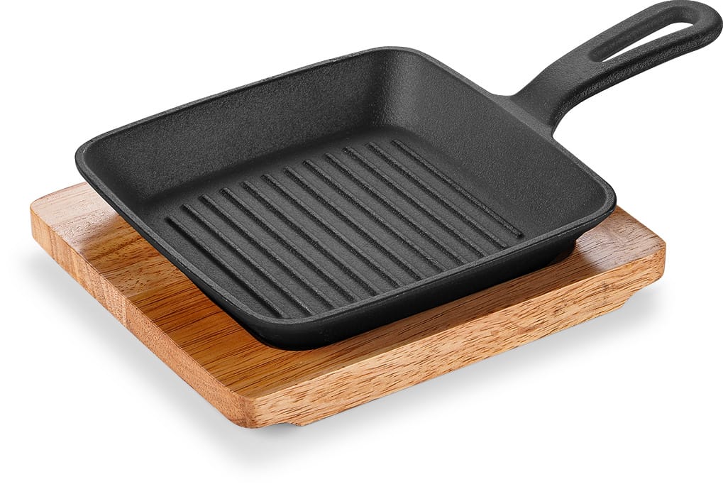 Rectangular Cast Iron Grill Tray with Handle product image